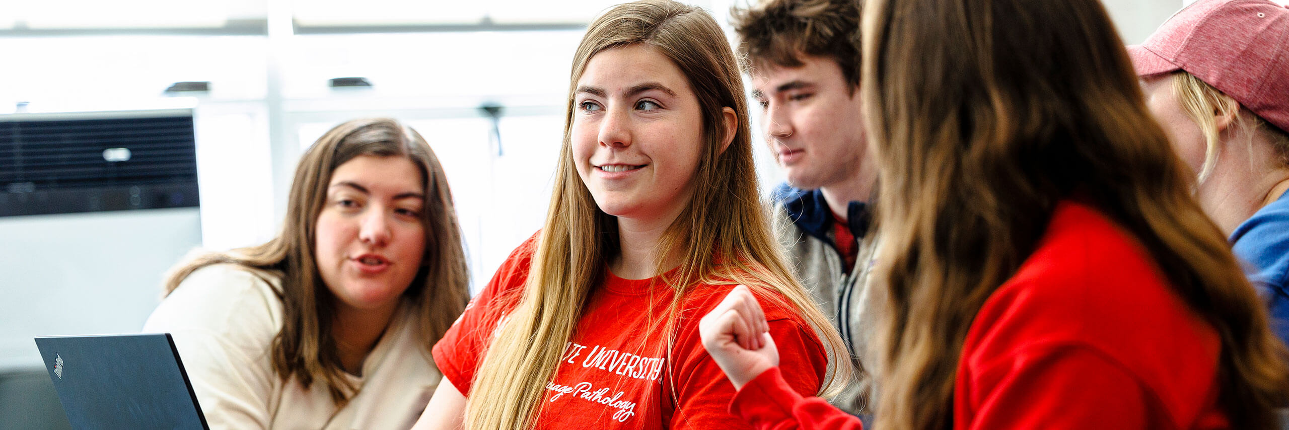 Students in a classroom.